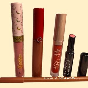 Lipstick lipgloss liner bundle pink nude brown Giorgio Armani Morphe colourpop